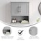 Flash Furniture Vega Wall Mounted Bathroom Medicine Cabinet Storage Organizer w/Two Magnetic Closure Doors FS-VEGA-BATH-5-GY-GG - alternate 6